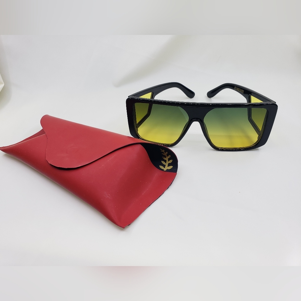 Oversized Square Shield Sunglasses